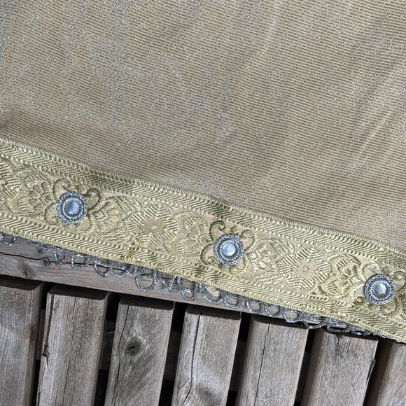 Vintage Joseph Ribkoff Shimmering Gold Embellished Crop Top - Picture 5 of 7